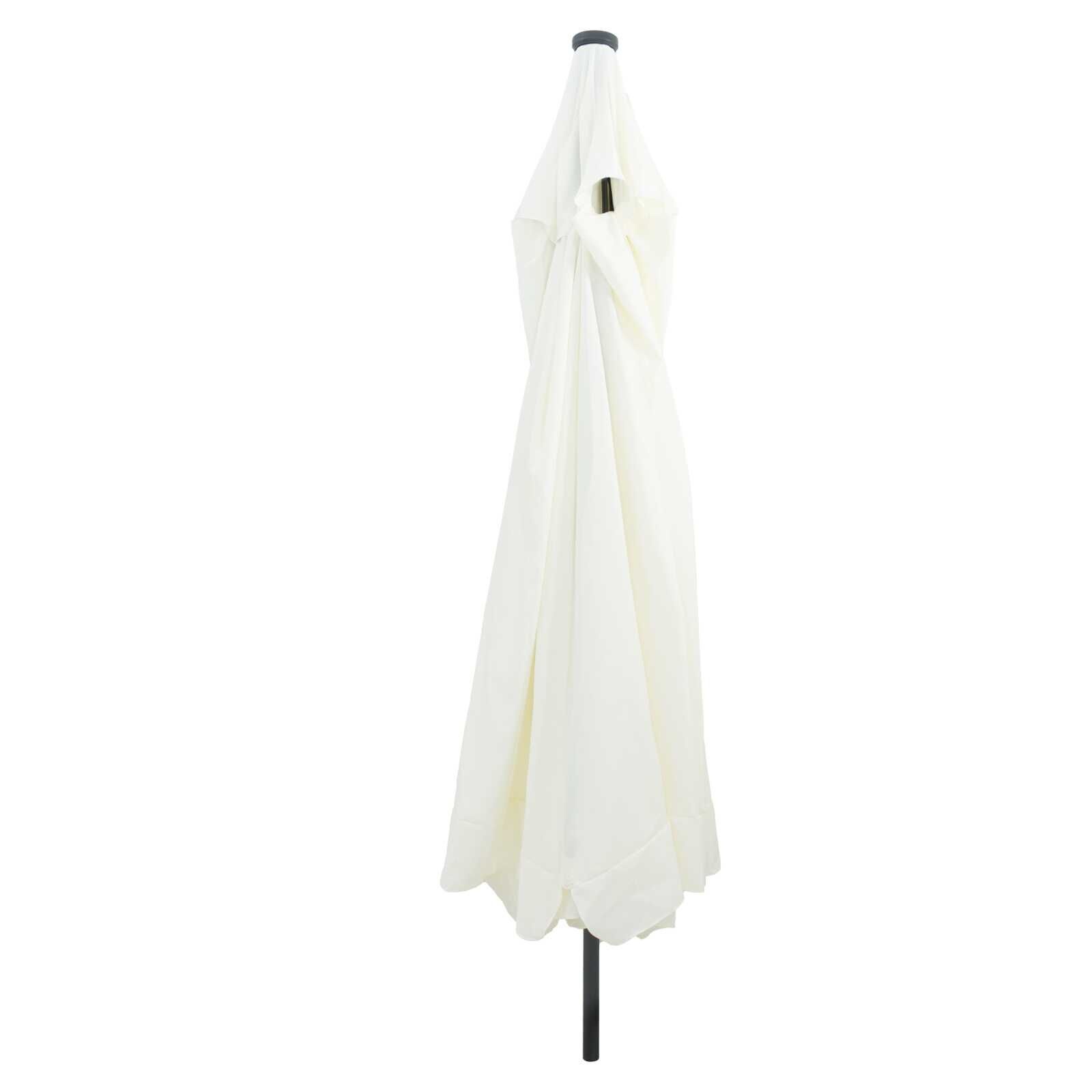 vidaXL Tuinparasol 395 x 395 x 245 cm Polyester Rond Zand en Antraciet