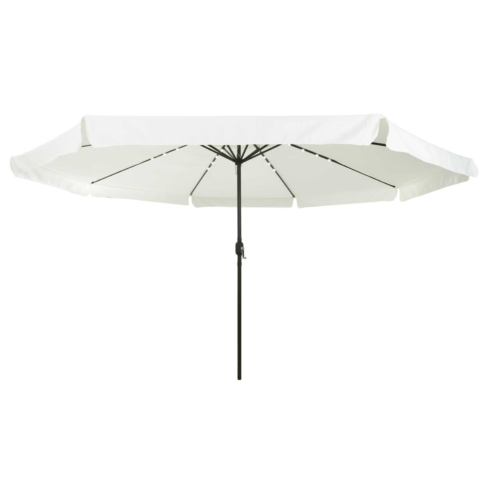 vidaXL Tuinparasol 395 x 395 x 245 cm Polyester Rond Zand en Antraciet