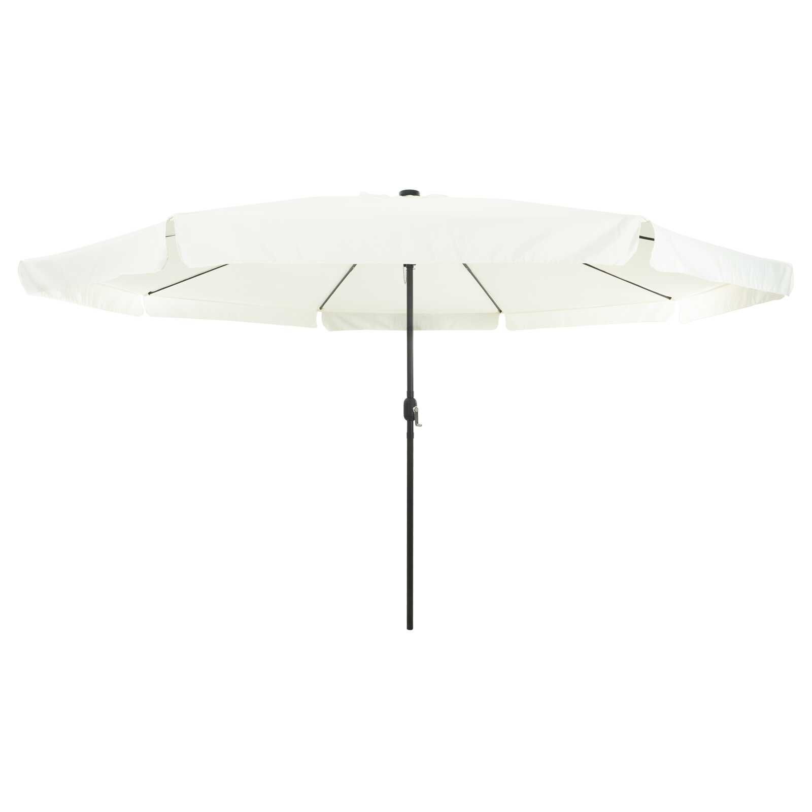 vidaXL Tuinparasol 395 x 395 x 245 cm Polyester Rond Zand en Antraciet
