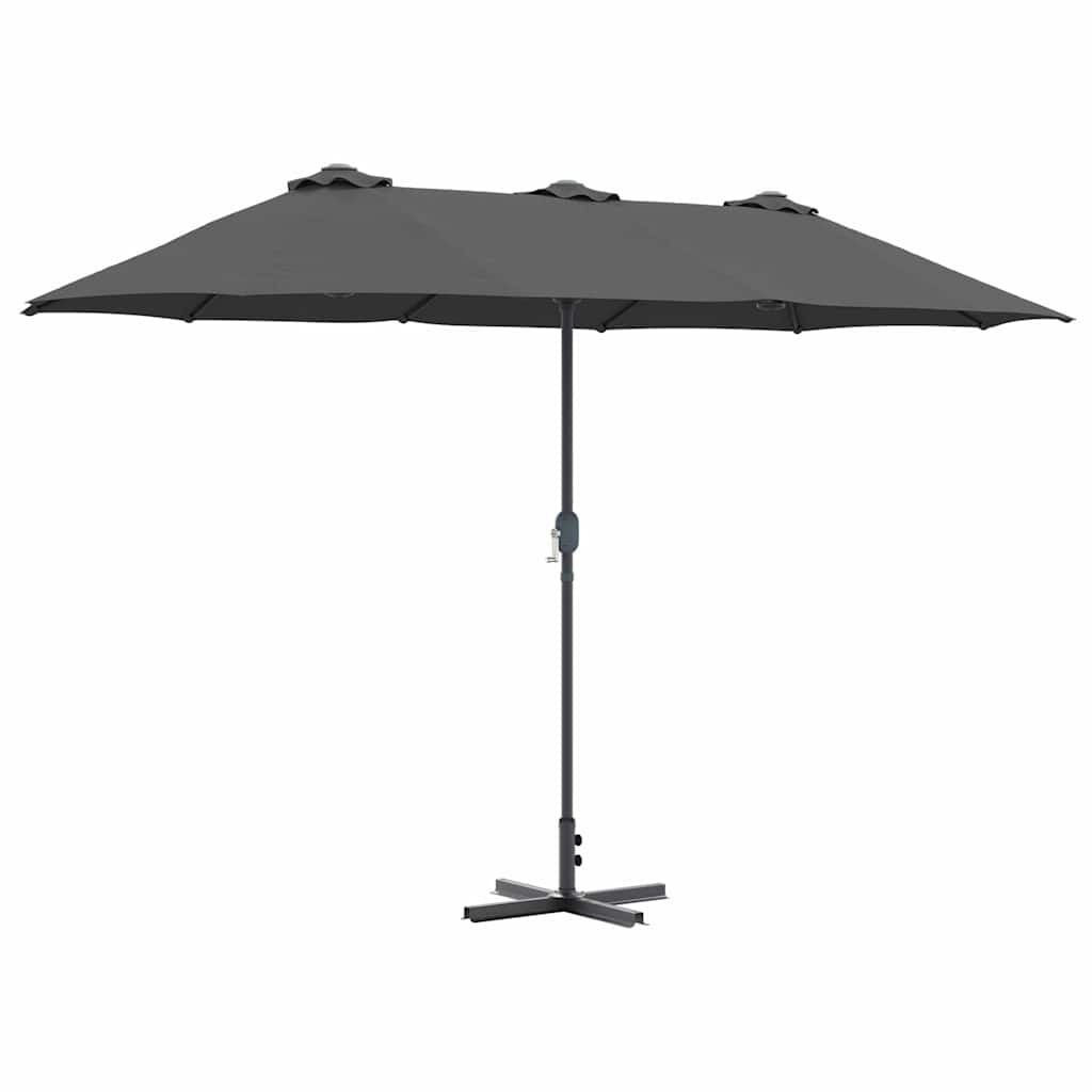 vidaXL Tuinparasol 370 x 197 x 239 cm Polyester en Aluminium Antraciet