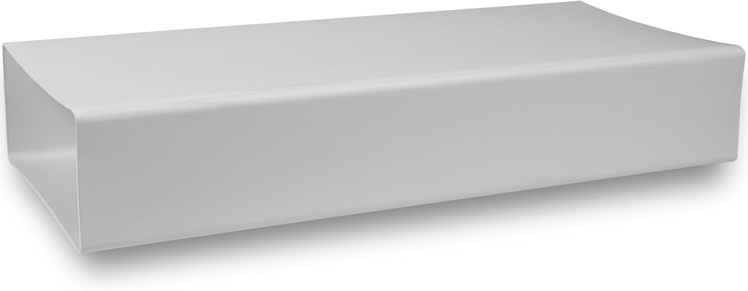 Repa Market Vlak kanaal 220 x 90 mm / 22 x 9 cm rechthoekig ventilatiekanaal van kunststof - 150 cm lang - verbinding - ventilatiesysteem, verwarmen, koelen - klimaatkanaal, plat ventilatiekanaal voor