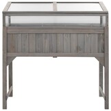 vidaXL Plantenbak verhoogd met kas 110x54x120 cm massief vurenhout