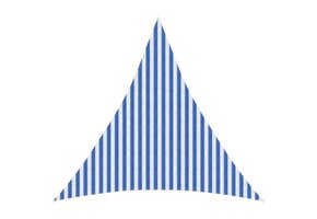 Drihoekig Zonnedoek 3,6m Blauw/Wit HDPE met 43% Korting