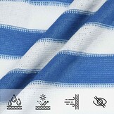 vidaXL Zonneschaduwzeil 3,6 x 3,6 x 3,6 m HDPE Driehoekig Blauw en Wit