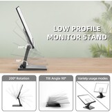 Wearson WS-03A Verstelbare LCD Monitor Stand Opvouwbare Metalen Monitor Bureau Stand Met VESA Gat 75x75 100x100mm
