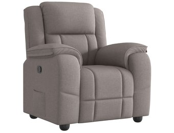 vidaXL Fauteuil verstelbaar stof taupe