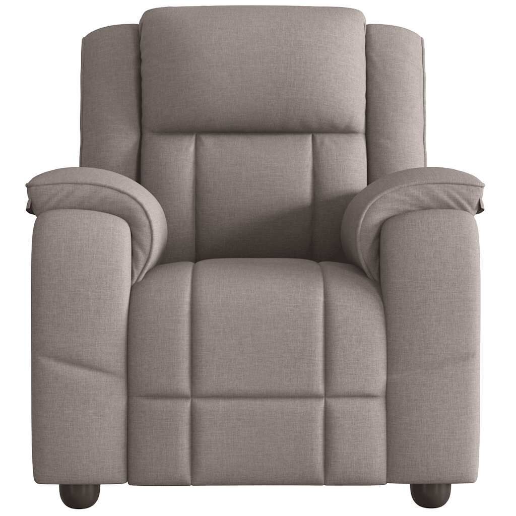 vidaXL Fauteuil verstelbaar stof taupe