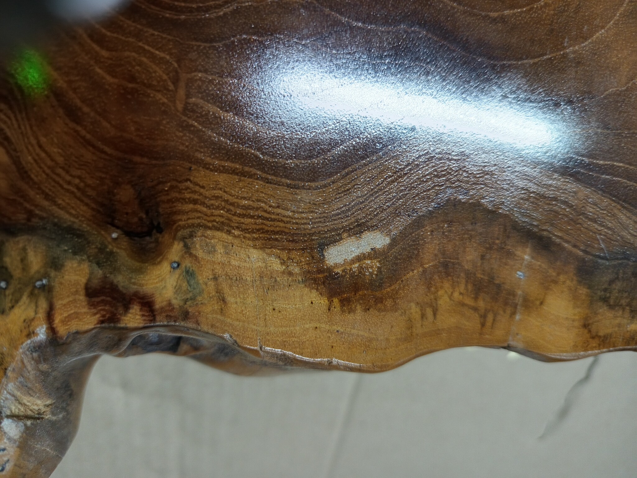 vidaXL Salontafel 70x45 cm massief teakhout en polyresin