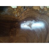 vidaXL Salontafel 70x45 cm massief teakhout en polyresin