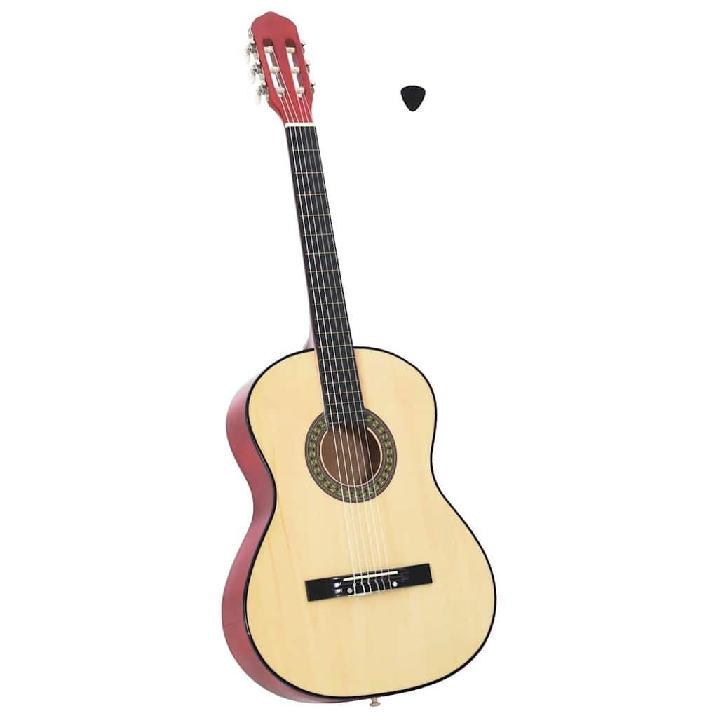 vidaXL Gitaar klassiek beginner 4/4 39" lindenhout