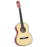 vidaXL Gitaar klassiek beginner 4/4 39" lindenhout
