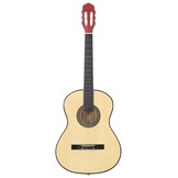 vidaXL Gitaar klassiek beginner 4/4 39" lindenhout
