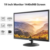 19 inch monitor met HDMI VGA AV BNC USB, 1366 x 768 led-beeldscherm, pc-monitor voor Fire Stick, computer, Raspberry Pi, geïntegreerde luidspreker