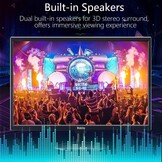 19 inch monitor met HDMI VGA AV BNC USB, 1366 x 768 led-beeldscherm, pc-monitor voor Fire Stick, computer, Raspberry Pi, geïntegreerde luidspreker