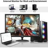 19 inch monitor met HDMI VGA AV BNC USB, 1366 x 768 led-beeldscherm, pc-monitor voor Fire Stick, computer, Raspberry Pi, geïntegreerde luidspreker