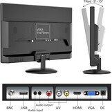 19 inch monitor met HDMI VGA AV BNC USB, 1366 x 768 led-beeldscherm, pc-monitor voor Fire Stick, computer, Raspberry Pi, geïntegreerde luidspreker