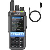 Radtel RT-880G GPS APRS Ham Radio 10W Walkie Talkie Draagbare CB-radio 1024 Kanalen HF SSB Rx met Cross-Band Repeater, 2,4 Inch Kleurenscherm, 2400mAh Oplaadbare Batterij,