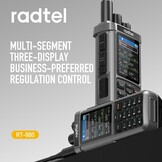 Radtel RT-880G GPS APRS Ham Radio 10W Walkie Talkie Draagbare CB-radio 1024 Kanalen HF SSB Rx met Cross-Band Repeater, 2,4 Inch Kleurenscherm, 2400mAh Oplaadbare Batterij,
