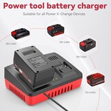 ASUNCELL Dual Port 3A oplader vervanging voor Power X-Change 18V Li-Ion accu, Twincharger snellader intelligent laadmanagement met led-display