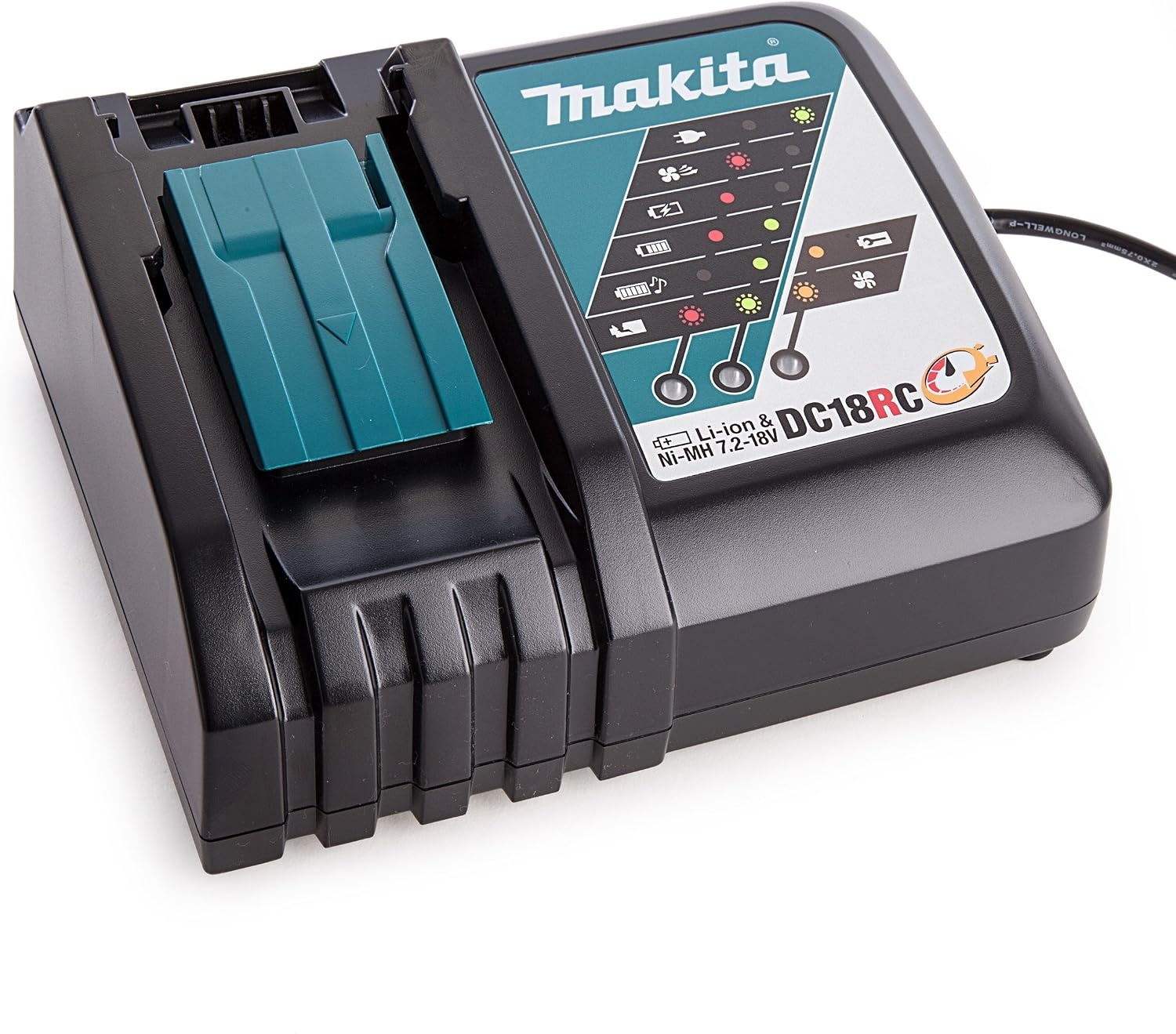 Makita DC18RC 7.2V–18V Snellader voor Accu's - 110V