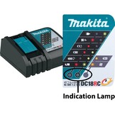 Makita DC18RC 7.2V–18V Snellader voor Accu's - 110V