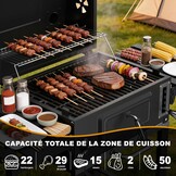 DEWINNER XXL Houtskoolbarbecue met Thermometer en Extra Grilloppervlak