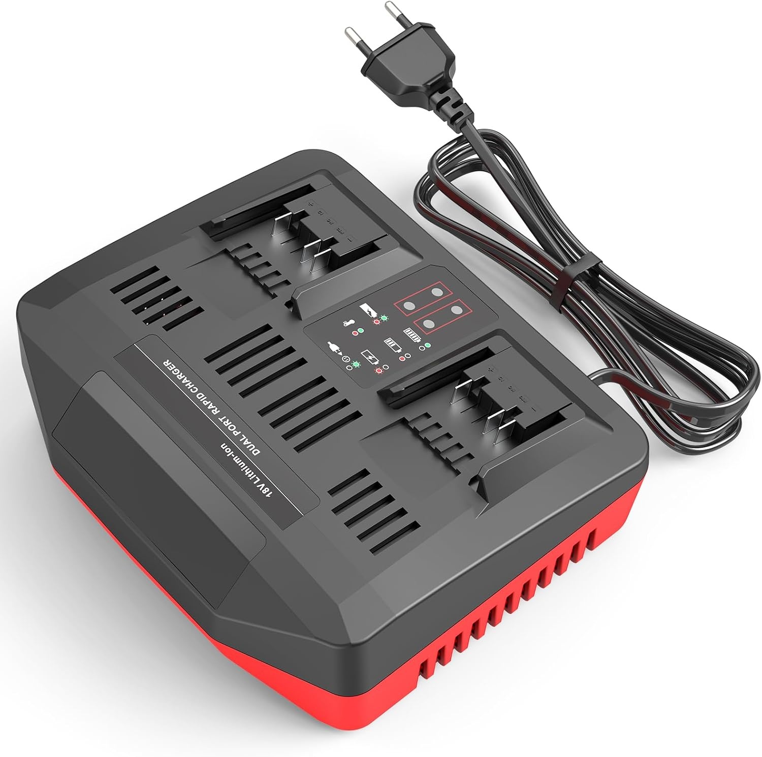ASUNCELL Dual Port 3A oplader vervanging voor Power X-Change 18V Li-Ion accu, Twincharger snellader intelligent laadmanagement met led-display
