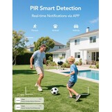 GNCC 2K Wifi-camera voor buiten, draadloos, met zonnepaneel, buitencamera met nachtzicht in kleur, bidirectionele audio, PIR-alarm, werkt met Alexa, 2,4 G/5 GHz wifi, IP65