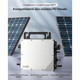 800 W Micro omvormer, MPPT omvormer, microzonne-netingang, plug and play, eenvoudige installatie, wifi-bewaking met IP67-app, waterdicht