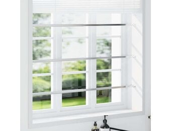 vidaXL Barrièrestangen verstelbaar 3 st 710-1200 mm
