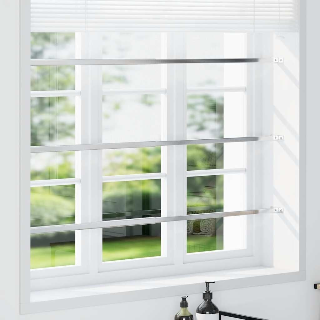 vidaXL Barrièrestangen verstelbaar 3 st 710-1200 mm