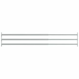 vidaXL Barrièrestangen verstelbaar 3 st 710-1200 mm