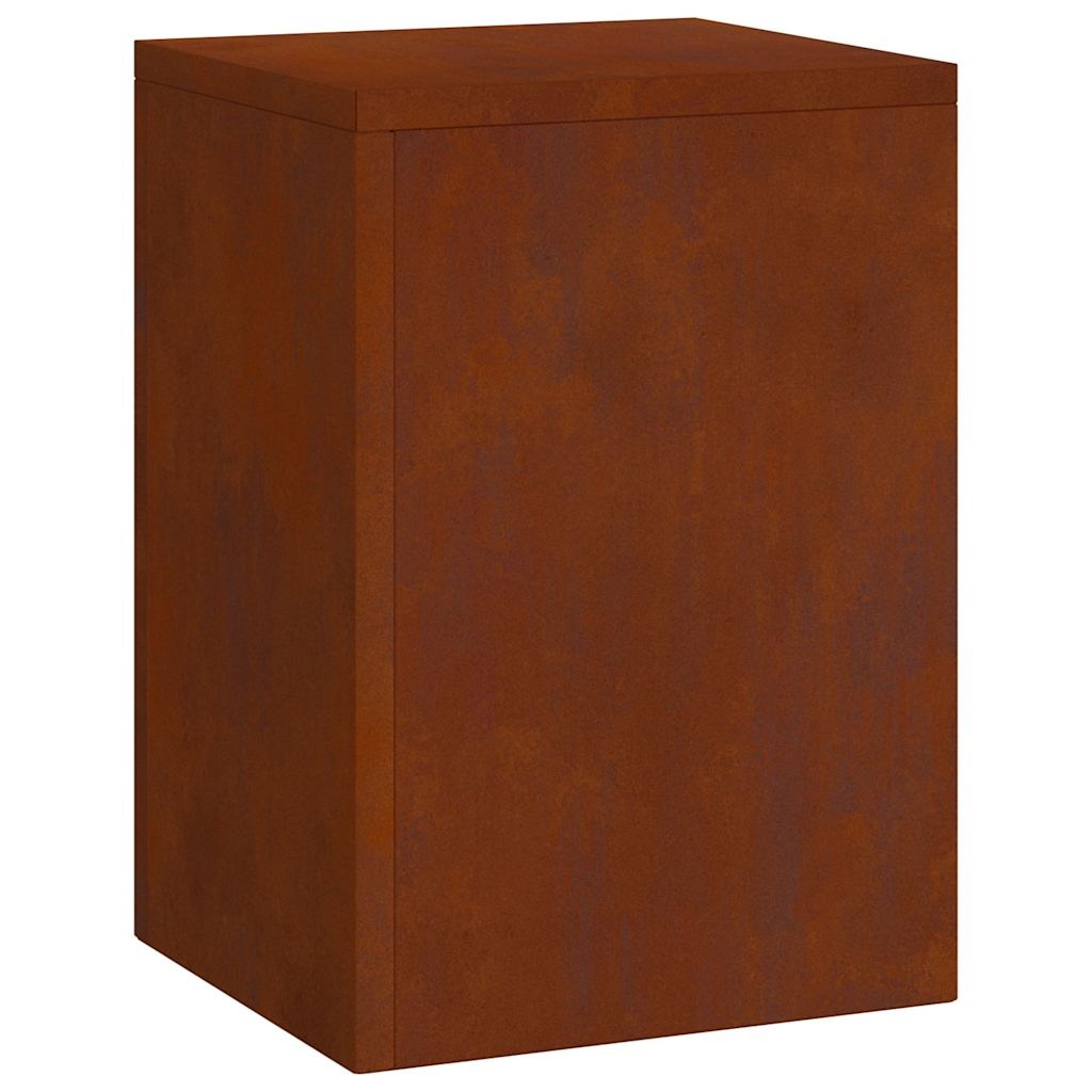 vidaXL Plantenkasten 3 pcs Roestig 24 x 24 x 75 cm Cortenstaal