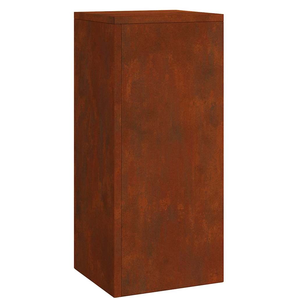vidaXL Plantenkasten 3 pcs Roestig 24 x 24 x 75 cm Cortenstaal