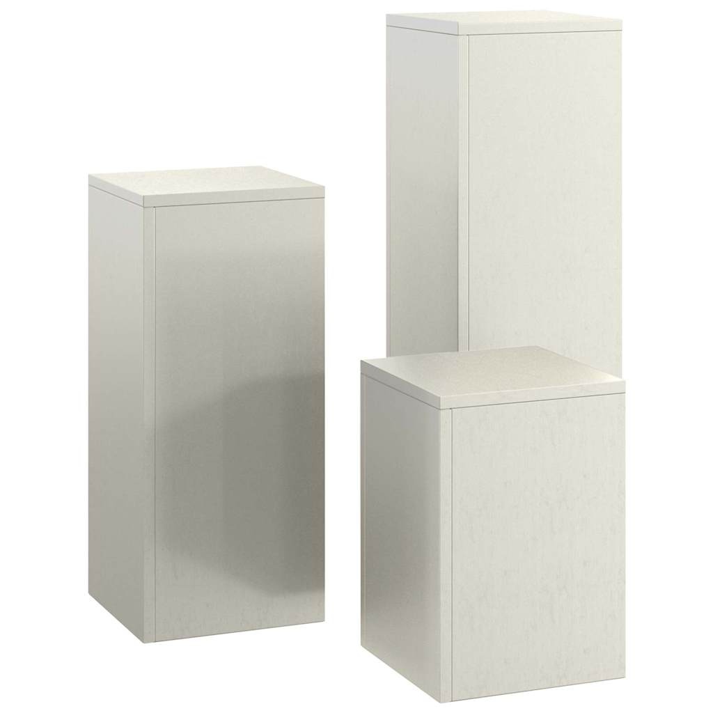 vidaXL Plantenkasten 3 pcs Roestig 24 x 24 x 75 cm Cortenstaal