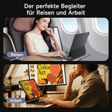 HOU Magic Keyboard voor iPad Pro 13(M4) inch hoes met toetsenbord, QWERTZ, Click-Anywhere-trackpad, 7 kleuren, 3 niveaus achtergrondverlichting, magnetisch design, zwart