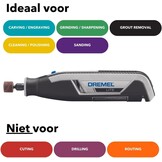 Dremel Lite 7760 Snoerloze Multitool met 3.6V 2.0Ah Lithium-ion Accu - Multigereedschap Set met 15 Accessoires, Variabele Snelheid 8.000-25.000 t/min, EZ-Twist Functie, USB Oplaadbaar