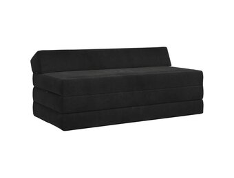 vidaXL Vouwbare Bankbed Zwart 120 x 60 x 49 cm Stof
