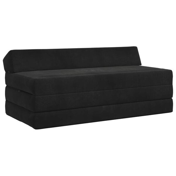 vidaXL Vouwbare Bankbed Zwart 120 x 60 x 49 cm Stof