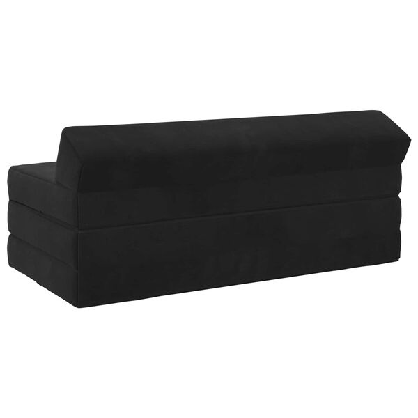 vidaXL Vouwbare Bankbed Zwart 120 x 60 x 49 cm Stof