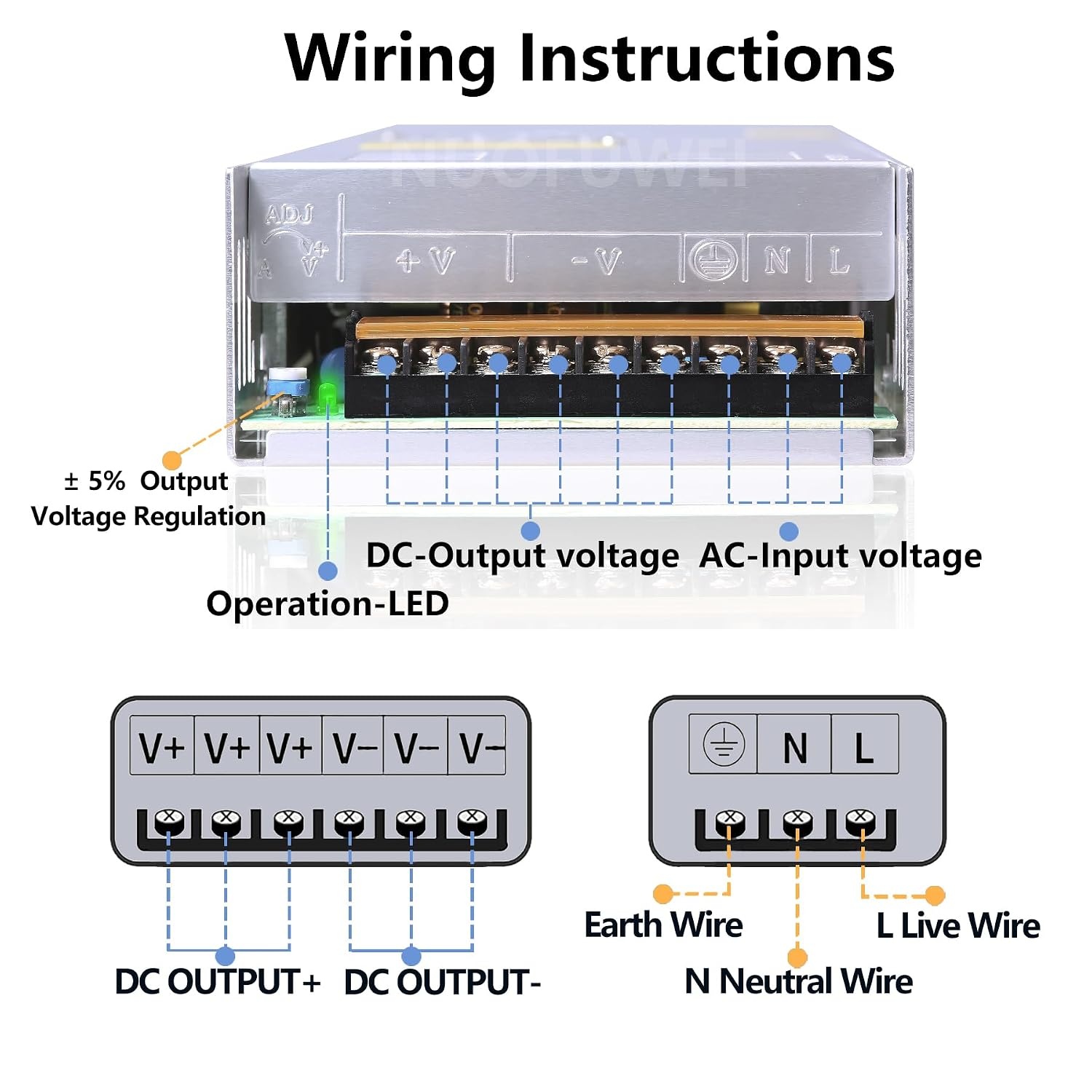 Trafo DC 24V 25A 600W Voeding 230V AC naar DC 24Volt 25A 600W Voeding Transformator Industriële Adapter voor 24V lier Auto Jack LCD Monitor CCTV Security Camera Car Stereo en meer 24V Apparaat