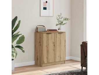 vidaXL Dressoir 60x30x70 cm bewerkt hout artisanaal eikenkleurig