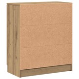 vidaXL Dressoir 60x30x70 cm bewerkt hout artisanaal eikenkleurig