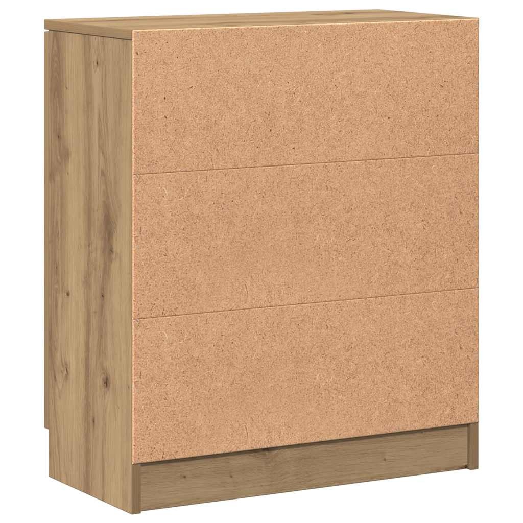 vidaXL Dressoir 60x30x70 cm bewerkt hout artisanaal eikenkleurig