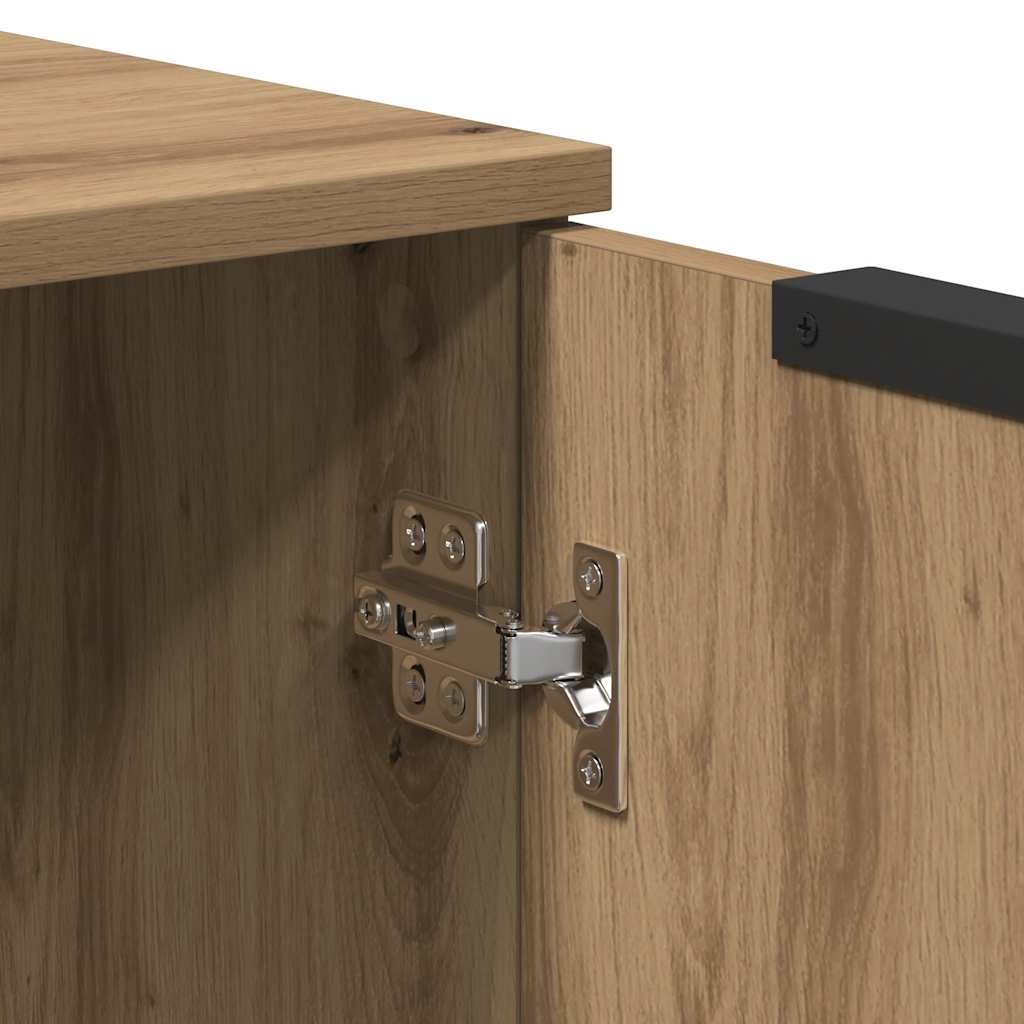 vidaXL Dressoir 60x30x70 cm bewerkt hout artisanaal eikenkleurig