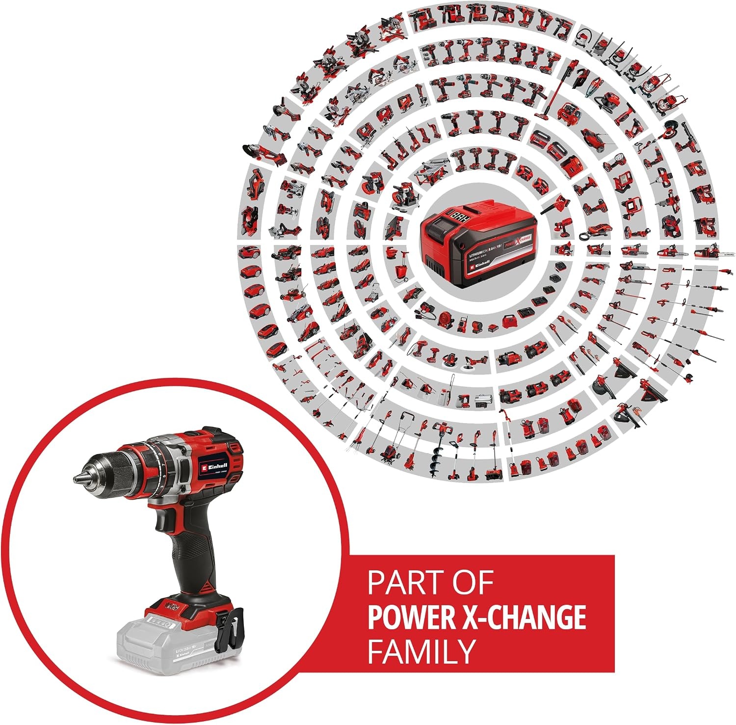 Einhell Accu-slagboorschroevendraaier TE-CD 18/50 Li-i BL Solo Power X-Change (Li-Ion, 18 V, 2 versnellingen transmissie)