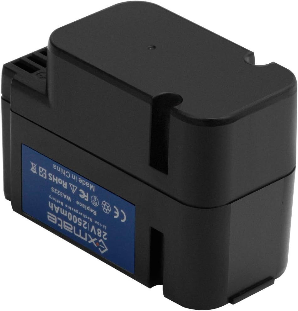 Exmate 28 V 2,5 Ah accu geschikt voor Landroid L1500i WG798E, M 500B WG755E, M WG794E, M WG794EDC robotmaaier vervangt WA3225, WA3565