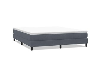 Boxspringbed Fluweel Donkergrijs 180x210 cm - 54% Korting