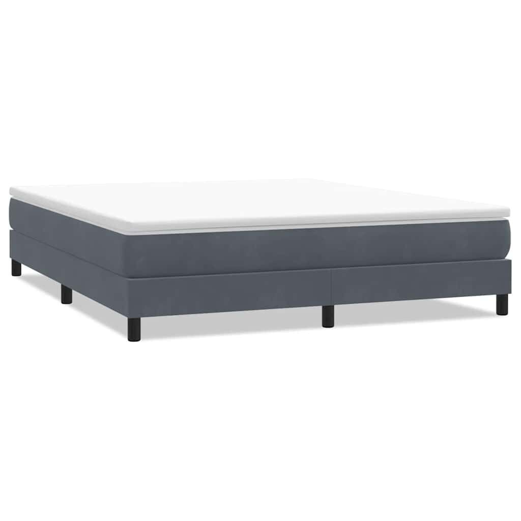 Boxspringbed Fluweel Donkergrijs 180x210 cm - 54% Korting