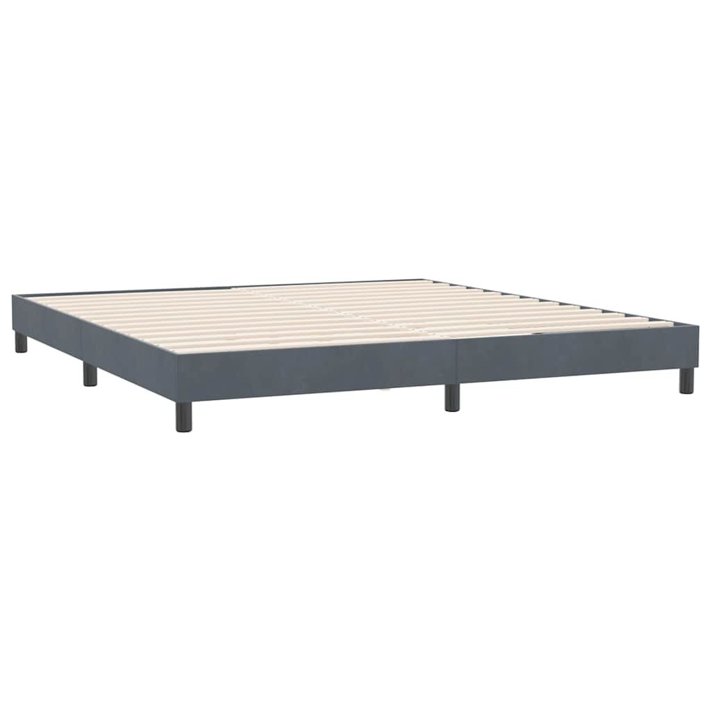 Boxspringbed Fluweel Donkergrijs 180x210 cm - 54% Korting
